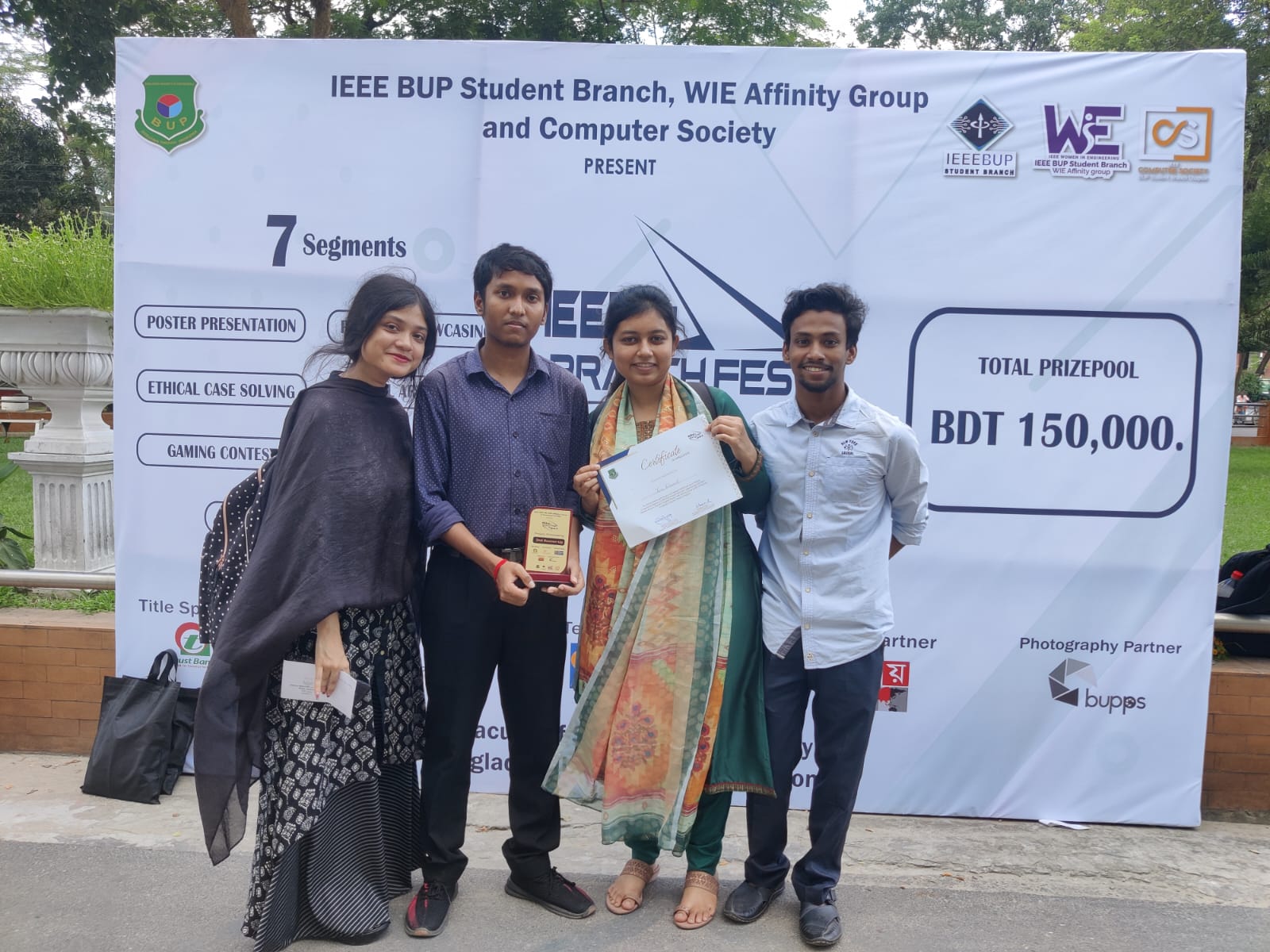 Rupali Tasnim Samad at the IEEE BUP project showcasing competition